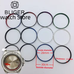 BLIGER Watch case Parts 30mm*28mm*2.4mm Chapter Ring Two-color GMT/ Monochrome chapter ring for 40mm diving series watch case