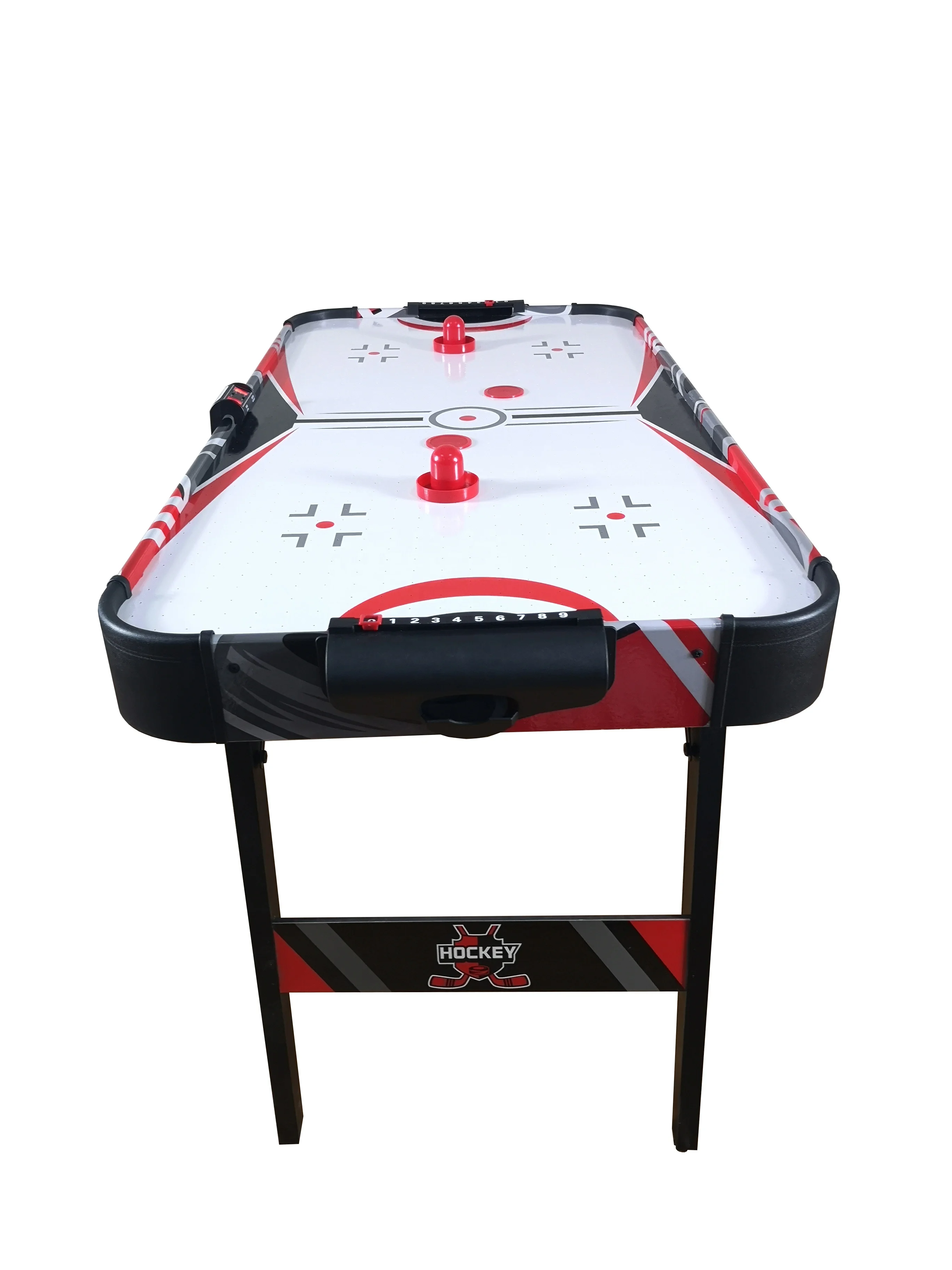 Mesa de hockey de aire eléctrica de 42 pulgadas con patas de acero plegables, juguete de madera