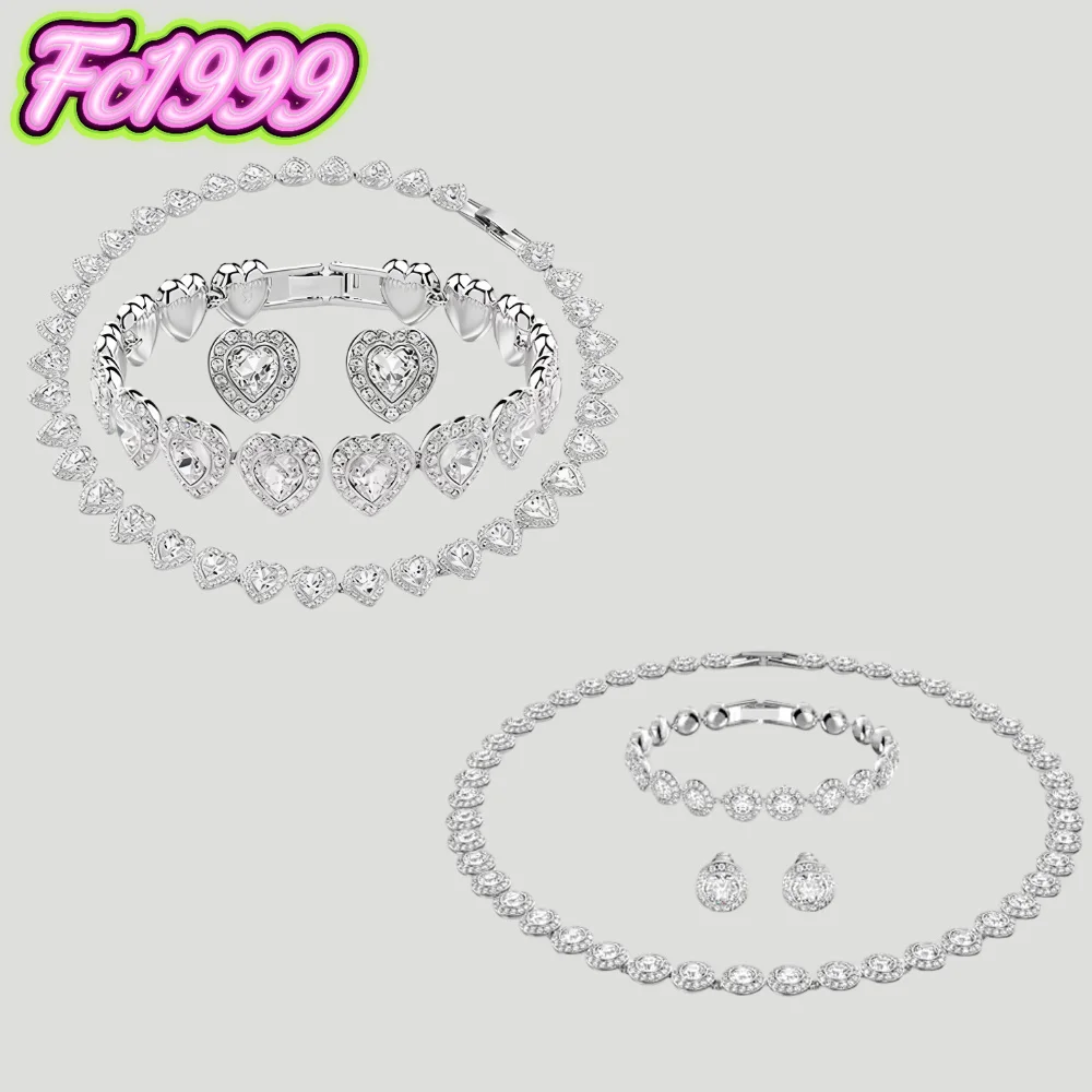 Top selling Round Jewelry Set, charms Earrings,Bracelet,Necklace, For Daily, Party, And Banquet Decor Wedding jewelry