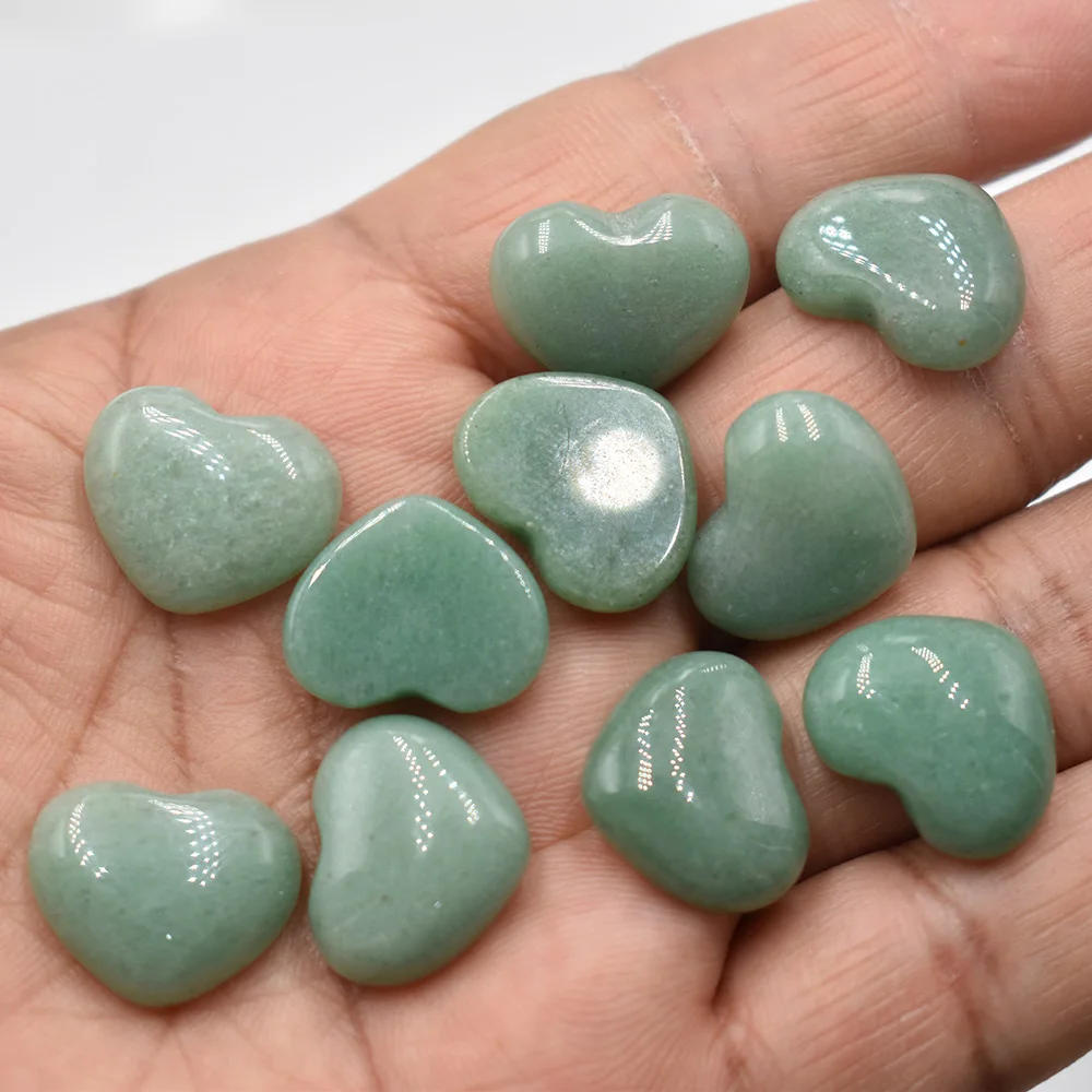 Großhandel 50 Stück/Lot Modische Natürliche Tigerauge-Stein-Rosenquarz-Mischung 15*18mm Herzförmige Cabochon-Perlen für Schmuckherstellung – Detail 10