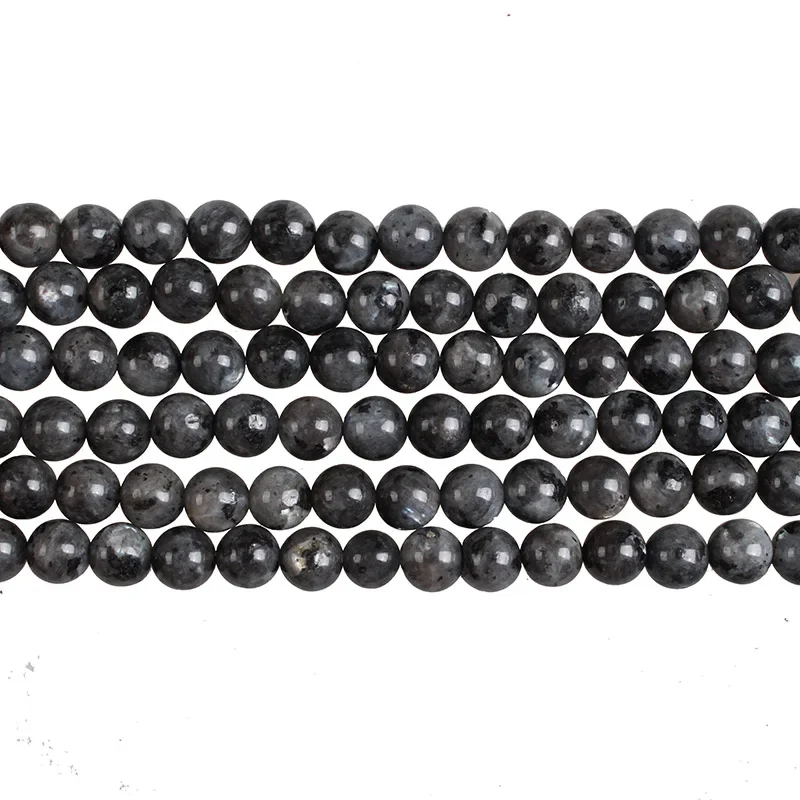 

Natural Stone Beads Black Labradorite Larvikite Stone Round Loose Beads 4 6 8 10 12mm For Bracelets Necklace Diy Jewelry Making