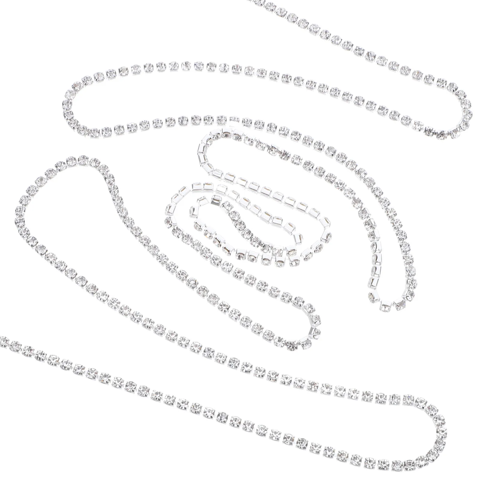 

Jewelry Rhinestone Chain Crystal Decorative Claw Silver Bling Sewing Embellishments Bride