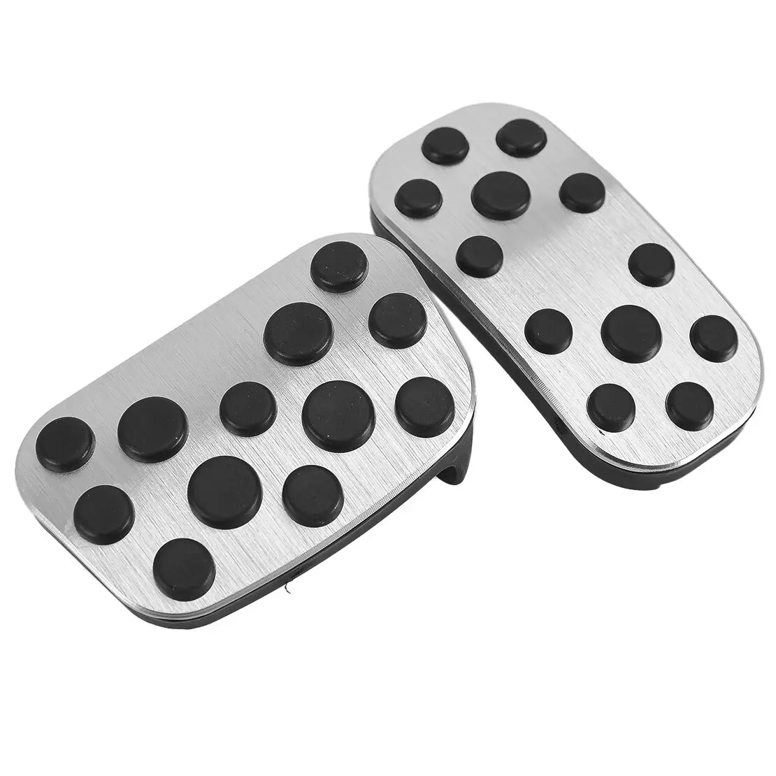 Car Gas Accelerator Brake Foot Pedal Pad Cover Silver & Black Fit for Toyota Tundra 2024 2023 2022