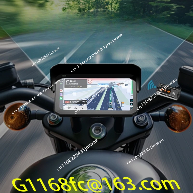 6.25 Inch Motorcycle Recorder Front and Rear Dual Lens Carplay Intelligent Car Navigation 2K High Definition