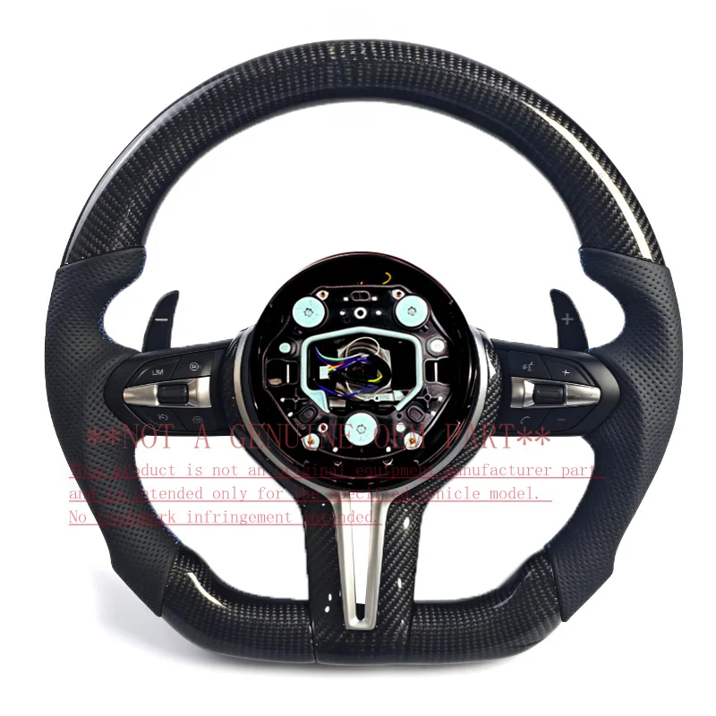 For Bmw Tricolor M Label Sport Carbon Fiber Steering Wheel 2 Series Active Tourer F45 2014 2021 ZC M6 YD T 002 Horn Cover