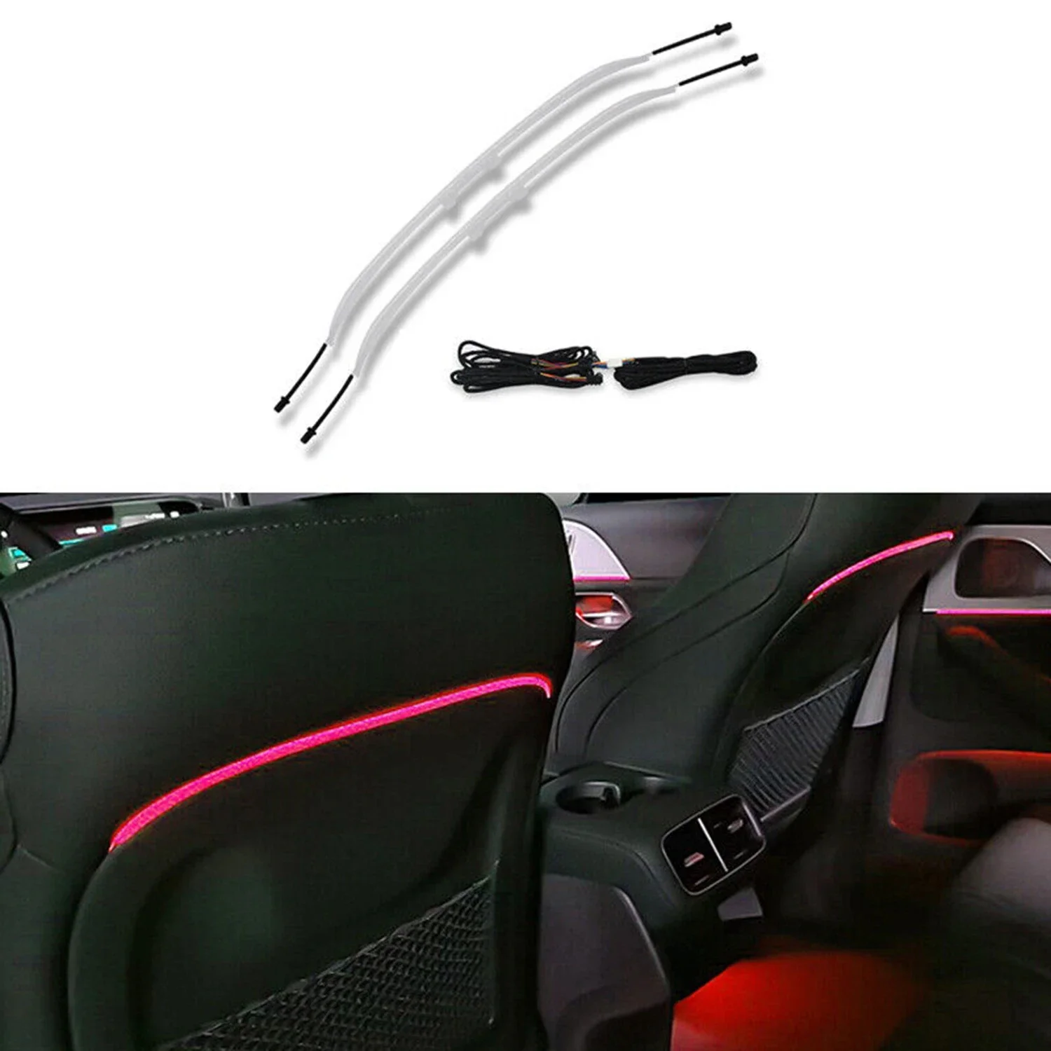 For Mercedes-BenzC/E/GLC W205 W254 W213 X253  64 ColorsCar Seat Back Ambient Light Rear Seat Modified Car Interior Decoration