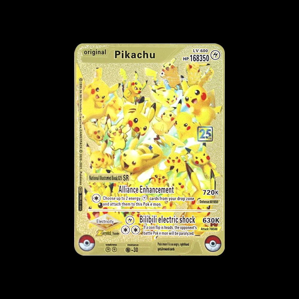 بوكيمون 183200 نقطة عالية Hp Charizard بيكاتشو Mewtwo الذهب الأسود الإنجليزية الفرنسية بطاقات معدنية Vmax Mega GX بطاقات جمع الألعاب