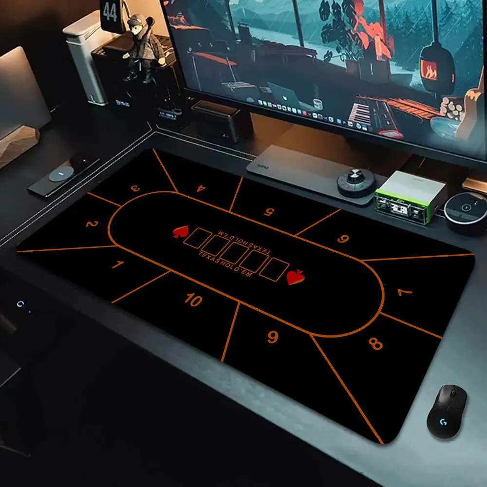 แผ่นรองเล่นไพ่เท็กซัสโฮลเอ็ม ยางหนา ขนาด XXL กันลื่น สำหรับเล่นเกมบนโต๊ะ ใช้ในห้องเล่นเกมที่บ้าน