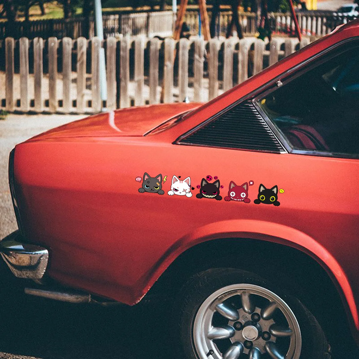 

Motorcycles, And Helmets, Perfect for Windows And Bumpers Adorable Cartoon Lucky Cat Reflective Stickers for Cars