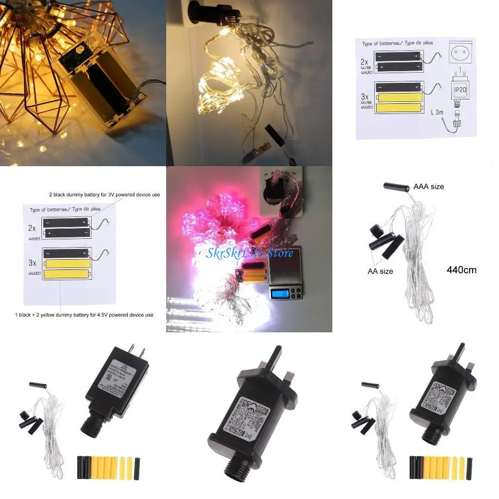 

E65E Power up Device 2AA+1AAA Battery Canceller Power Supply Adapter for LED Light