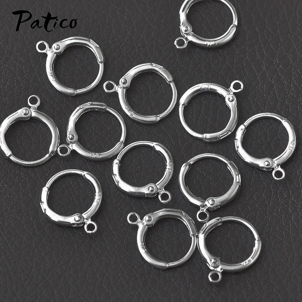 20 Pcs/Lot 925 Sterling Silver Earrings Hooks Jewelry Accessories Earring Making Supplies Bulk Items Wholesale