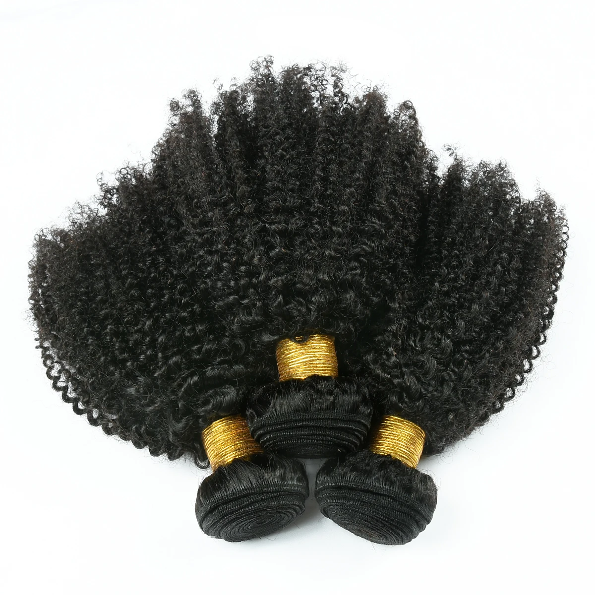 Extensiones de cabello humano Afro para mujer, 1/3 mechones rizados, brasileño, 8-28\