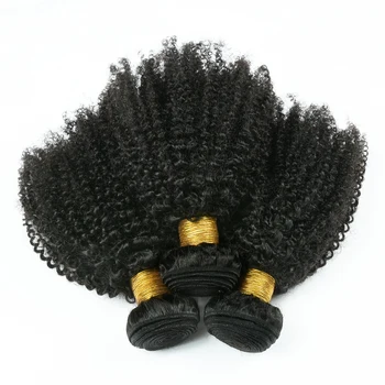 1/3 Afro crépus bouclés paquets brésiliens Afro crépus cheve...