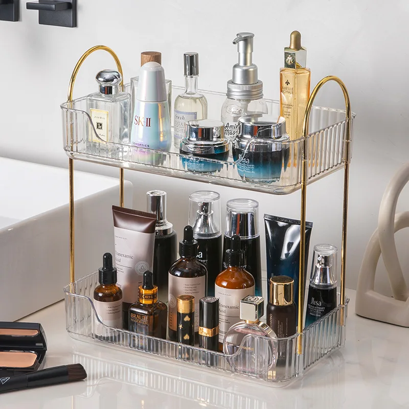 Cosmetic Storage Rack  Light Luxury Skincare Product Storage Rack  Countertop Large Capacity Storage Rack