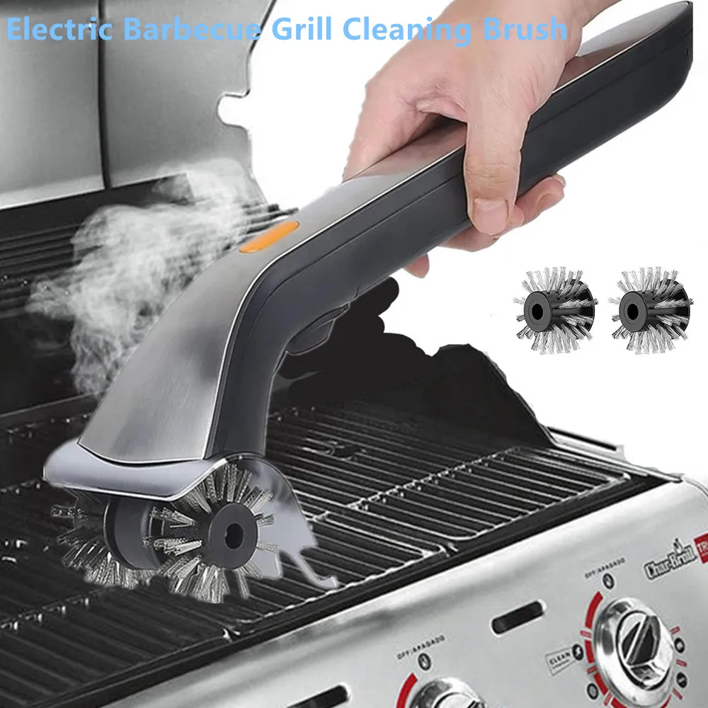 

Электрическая щетка для гриля, щетки для чистки пара на открытом воздухе, очиститель для барбекю, подходит для скребка для древесного угля, газовые аксессуары, кухонные инструменты