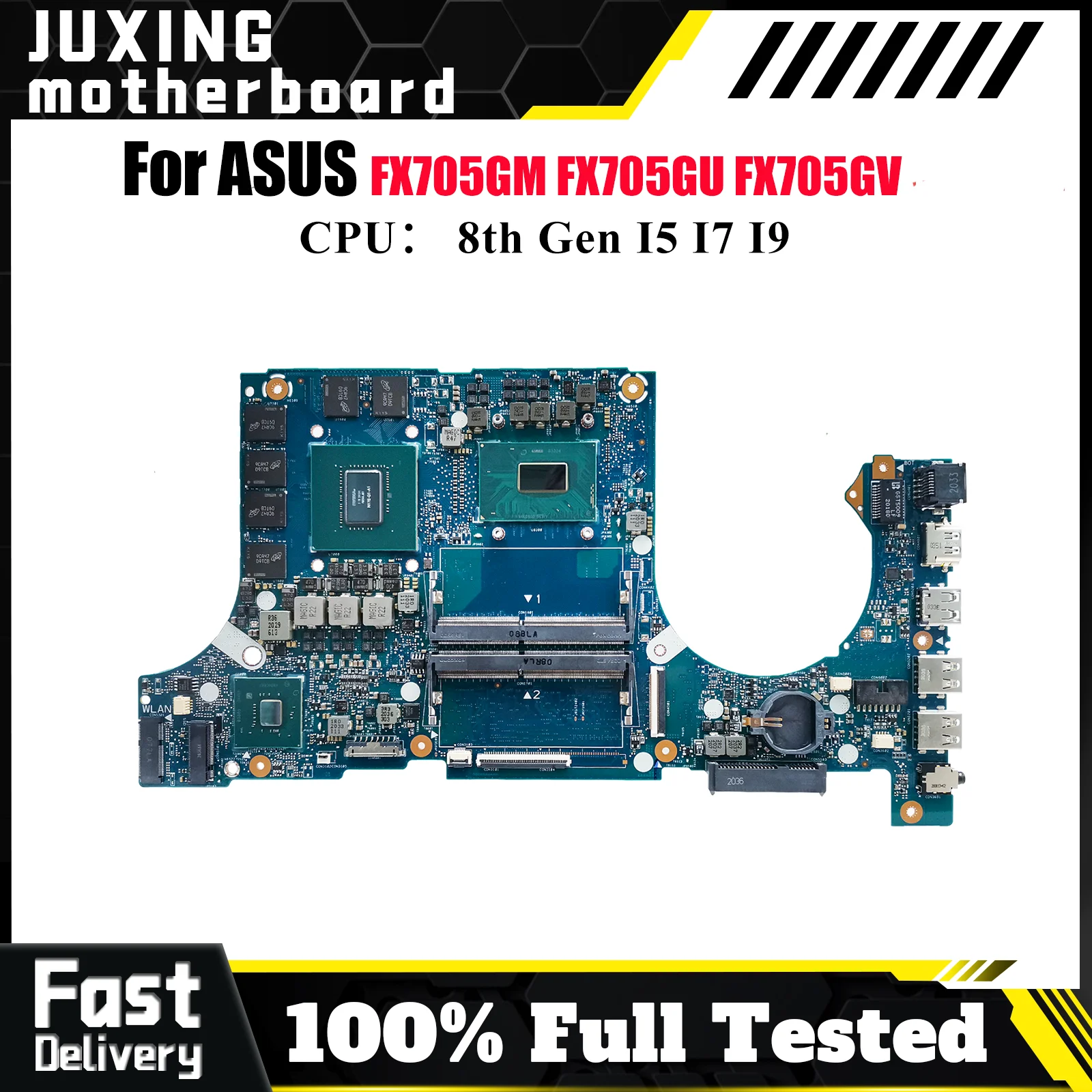 

Материнская плата для ноутбука FX705GM для ASUS TUF Gaming FX705 FX705GM FX705GU FX705GV, материнская плата для ноутбука с процессором I5 I7 I9, 100% тестирование ОК