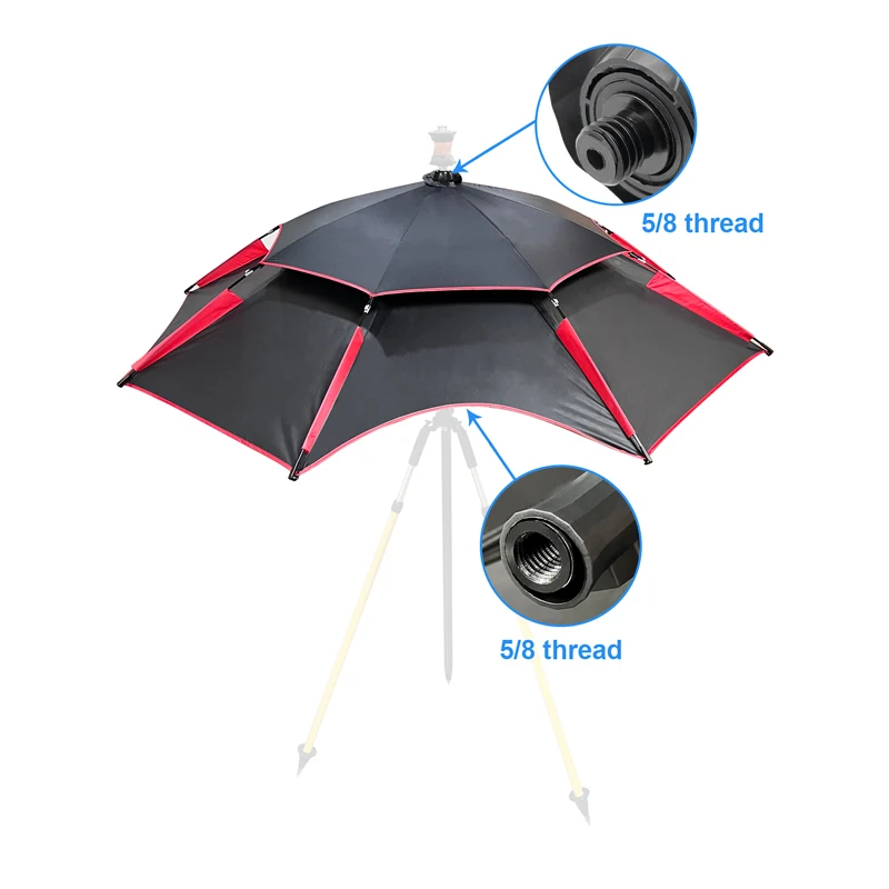 Advanced Red and black Survey Umbrella with up and down 5/8-11 Thread for Survey Tripod, GPS RTK GNSS for Total Stations
