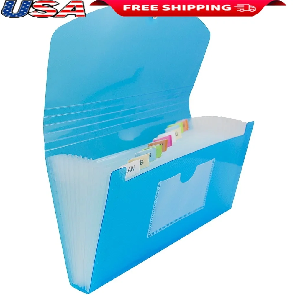 

13-карманный расширяющийся органайзер для файлов с застежкой-кнопкой, квитанциями, финансовыми записками, документы, идеальные купюры, чеки, хранение наличных