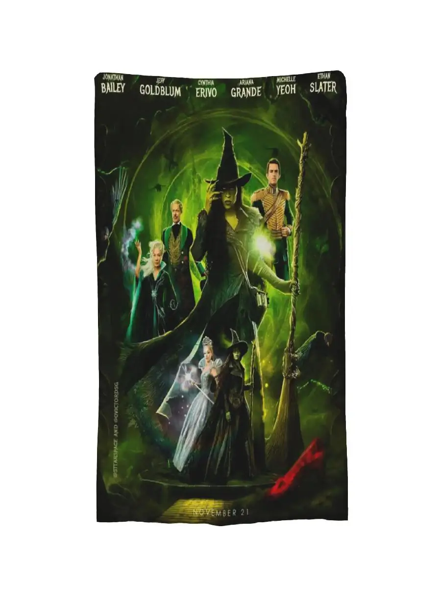Glinda Elphaba Wicked Throw Blanket Soft Plush x Inch Perfect for Couch Multiple Sizes All Seasons Bedspreads