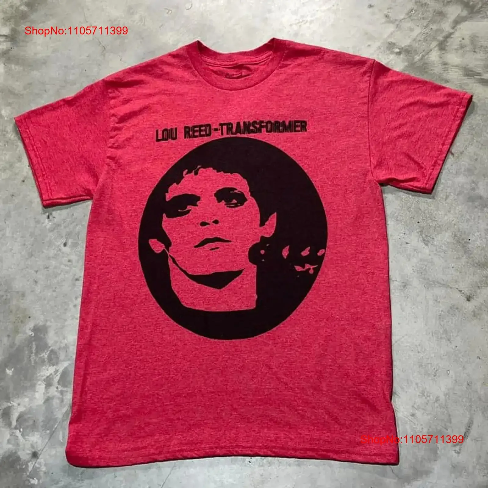 Lou Reed The Velvet Underground Rock band Red T shirt NH28860 long or short sleeves vintage Washed Stretched Slightly homme