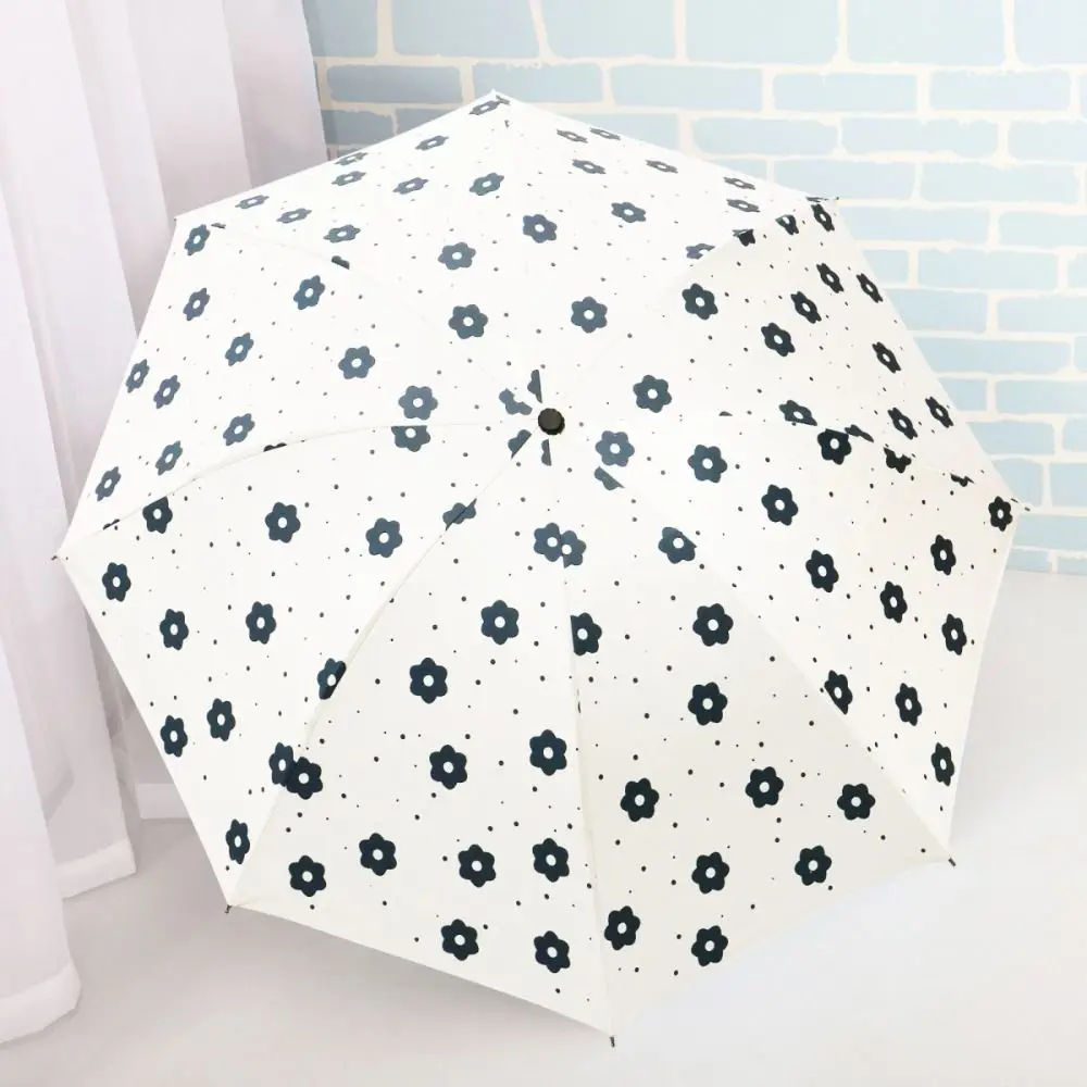 Ultraviolet Protection Parasol Portable Wind Resistant Small Pocket Rain Umbrella Thickened Black Glue Mini Sun Shade Outdoor