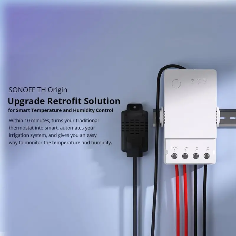 SONOFF TH Origin Wifi Switch 16A 20A sensore di umidità della temperatura il monitoraggio del Controller Smart Home funziona con Alexa Google Home