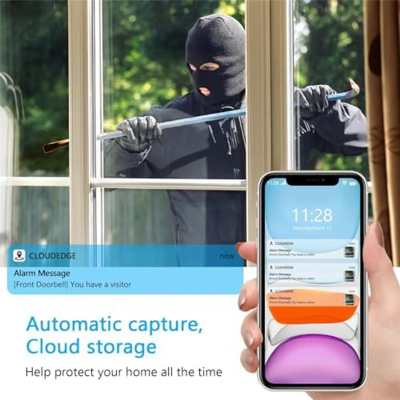 ABGR-Intelligent Wifi Night Vision Low Power VGA Video Doorbell App Remote Intercom Cell Phone Push Notification For Home Durabl