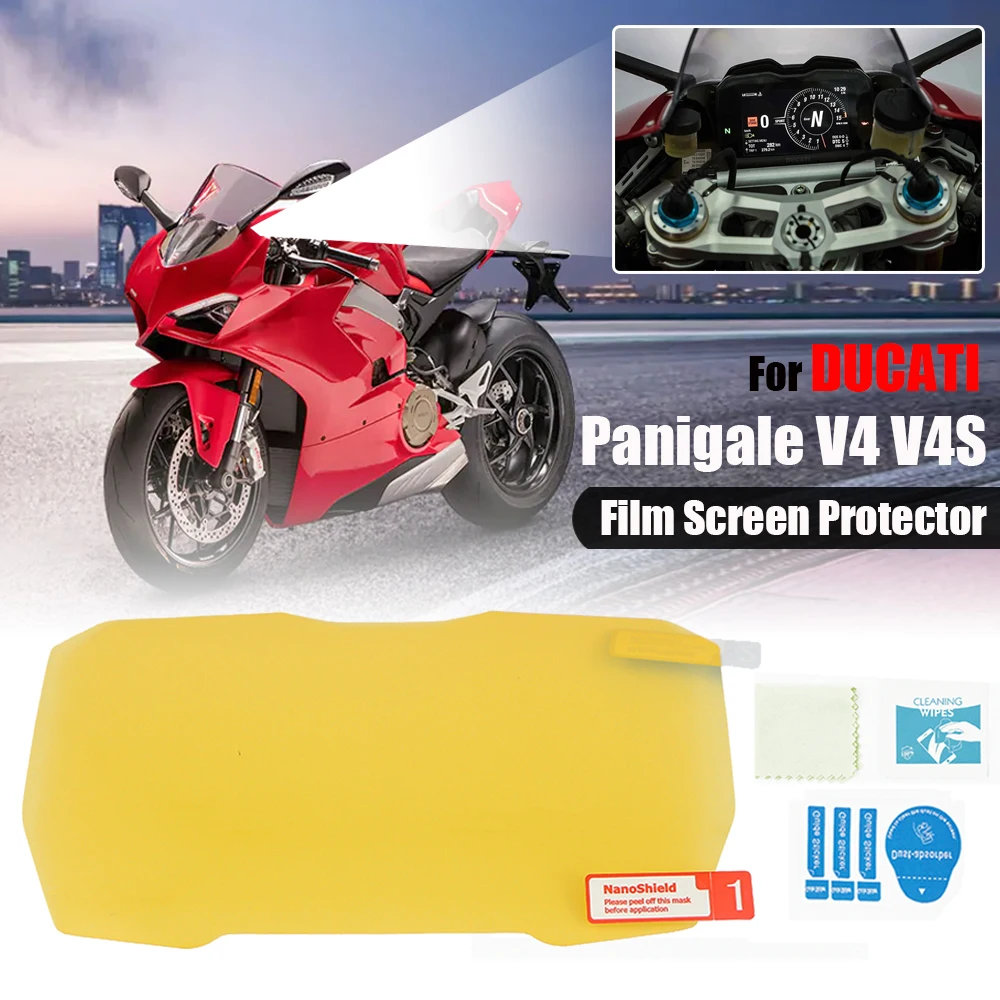 Motorcycle Instrument Panel Scratch Protective Film For Panigale V4 V4S 2020 Streetfighter V4 Panigale V4R Screen Protector Film