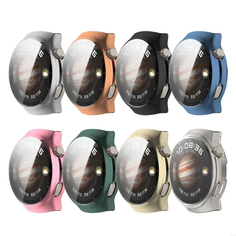 M17B Full xung quanh nắp bảo vệ TPU cho Watch 4 Smartwatch chống lại Bụi và Shcok dễ dàng Cài đặt Cài đặt Vỏ bảo vệ