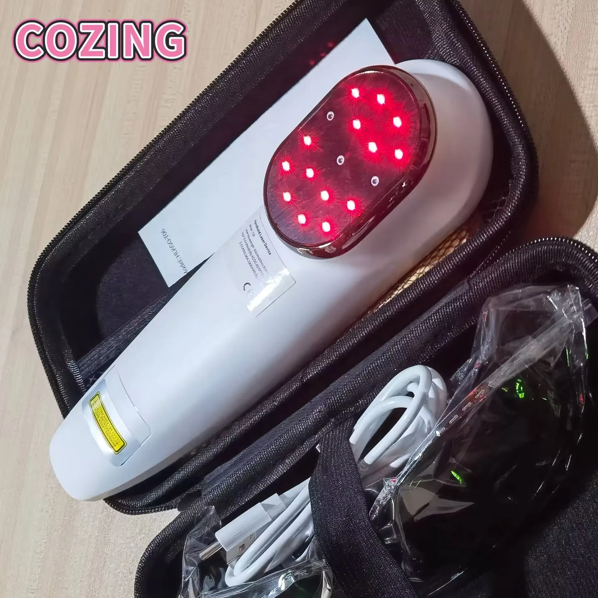 

650nmx14+808nmx3 Laser Infrared Red Light Therapy Device for Body Pain Relax Wound Healing Pet Dog Injuries Physiotherapy Tool