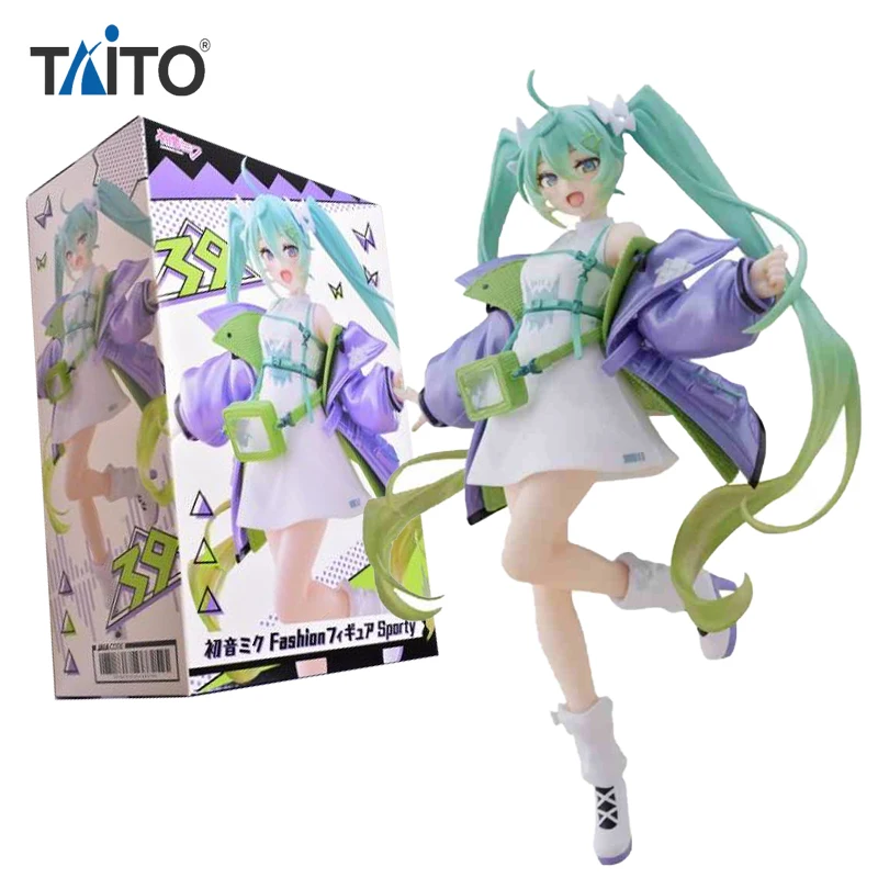 In Stock TAiTO Hatsune Miku Fashion Figure Sporty Casual Fashion Ver. PVC 18CM Anime Action Figures Model Collection Toy