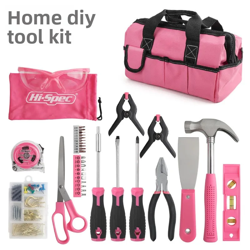 130-Piece Home Tool Kit with Hammer, Screwdriver, and Scissors for Daily Household Repairs and Maintenance Use Home