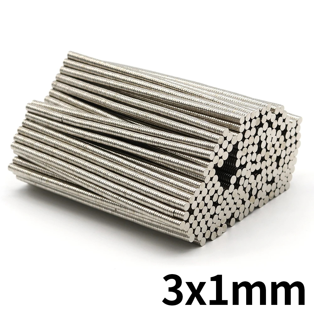 3x1mm Round Super Strong Neodymium Magnet N35 Powerful Magnetic NdfeB Permanent Refrigerator Magnet imanes DIY