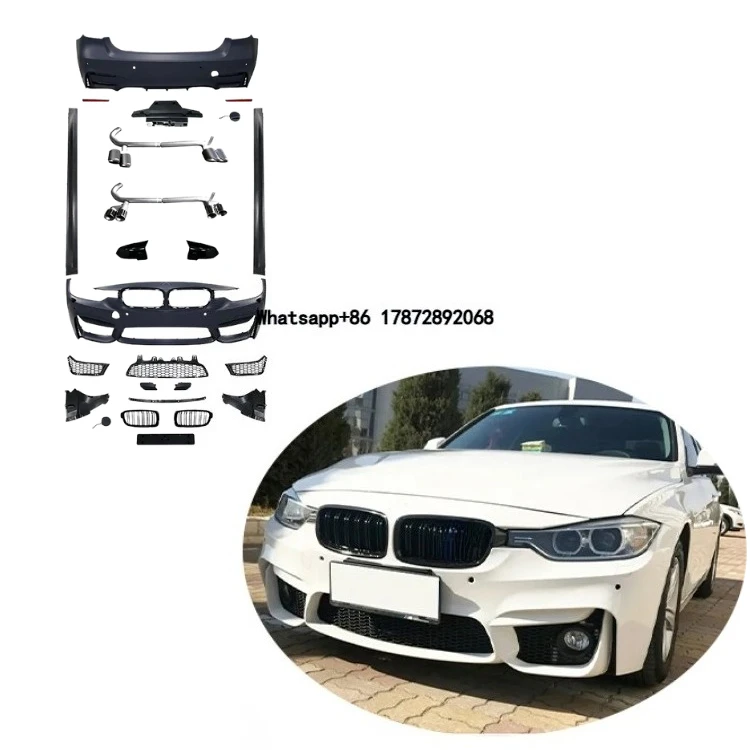 

2026 Newest Design Auto Parts Body Kit for F30 Upgrade to M3 Front and Rear Bumpers Exhaust Pipe Side Skirt Grille Non Cut