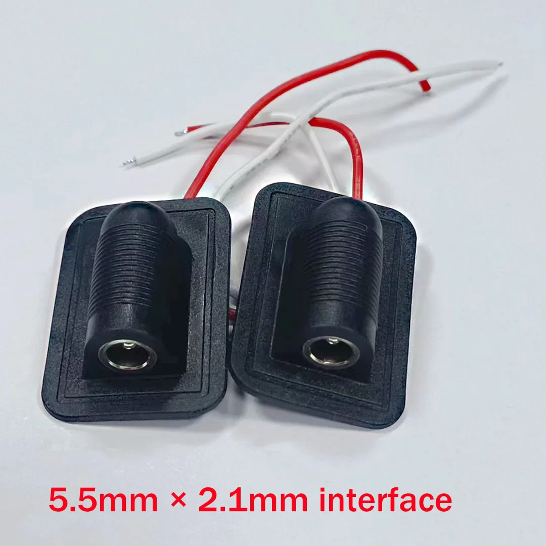 1/50pcs DC Waterproof Charging Female Socket With Wire 5.5 × 2.1 Audio DC High Current Electric Heating Product Power Interface