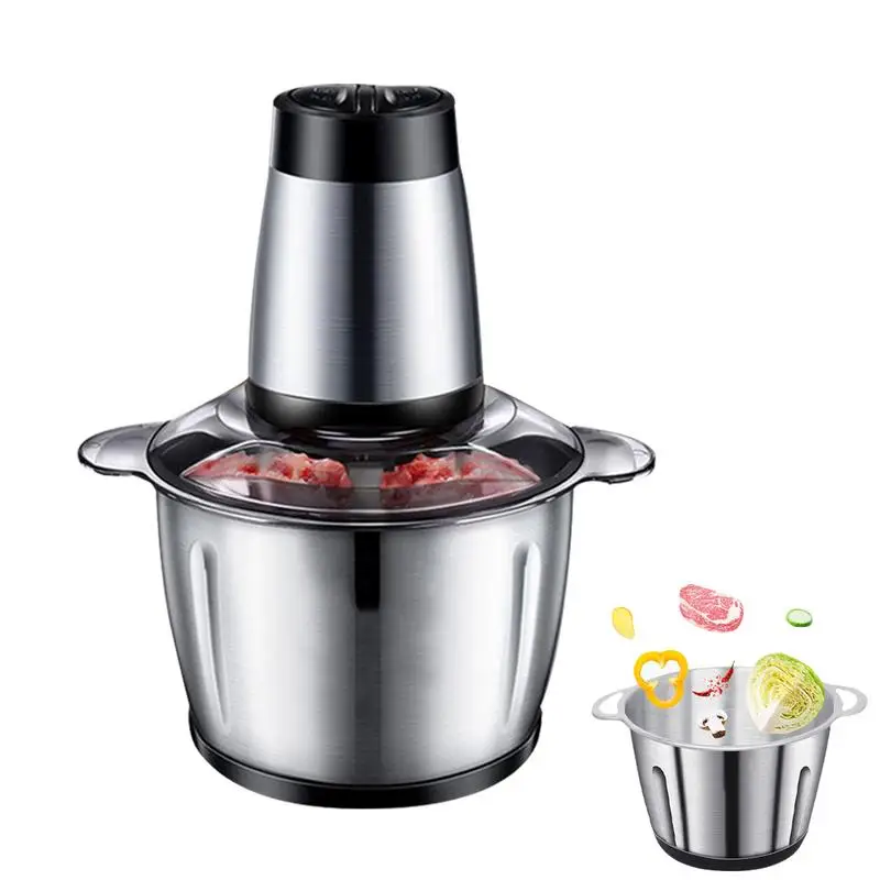 Electric Meat Grinder Meat Mincer Grinder Stainless Steel Food Processor Garlic Mud Maker Blender Large Capacity Home Accessery