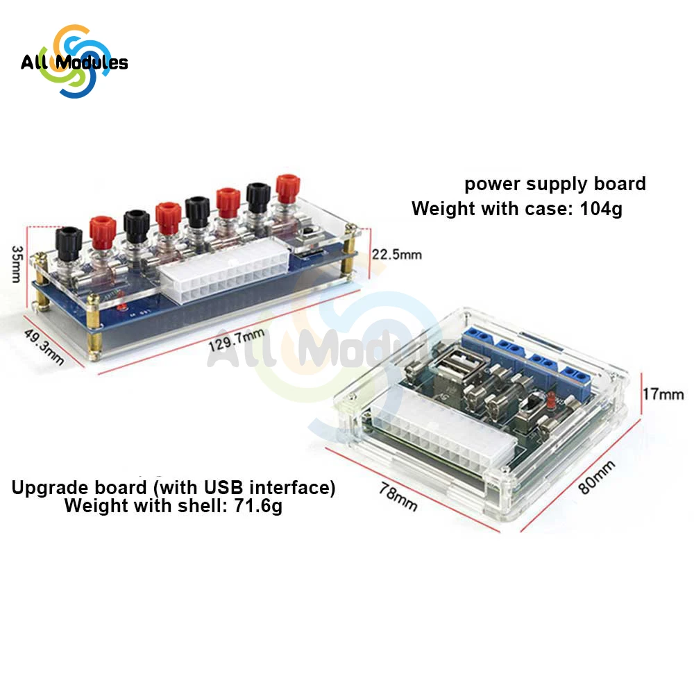 XH-M229 HU-M28W 24Pin Bureau PC Châssis Puissance ATX Transfert à Carte Adaptateur Circuit D\'alimentation Sortie Tech Sortie Terminal