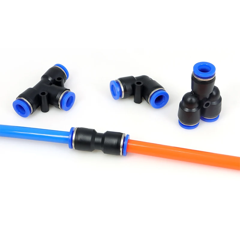 5/10 stücke Luft Pneumatische Rohr Fitting OD 4mm 6mm 8mm 10mm 12mm 14mm 16mm T Y L I Tpye PV Kunststoff Schnell Anschluss Push-In Rohr Schlauch – Detail 2