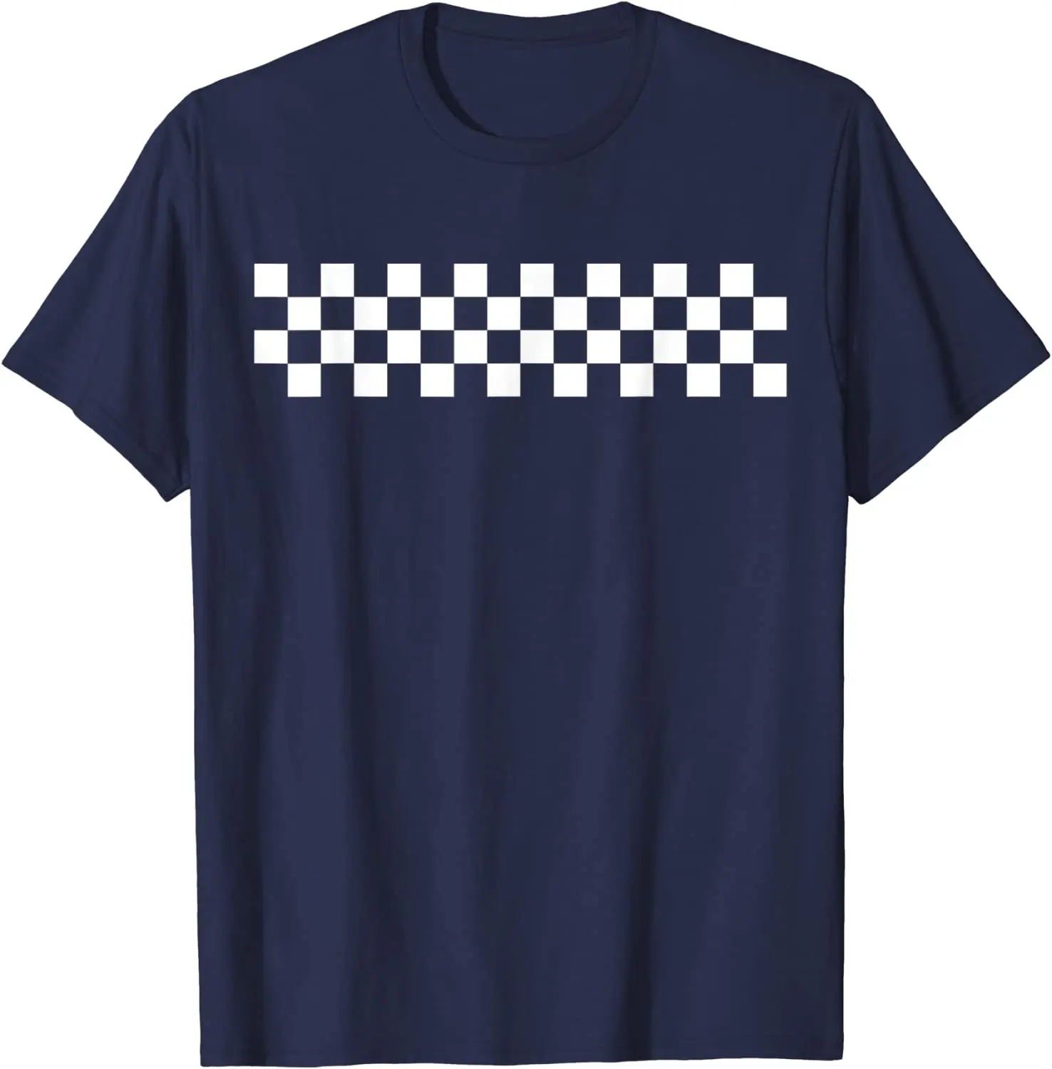 Car Racing Checkered Finish Line Flag Automobile Motor Race T-Shirt Streetwear Four Seasons Daily Cotton Tees