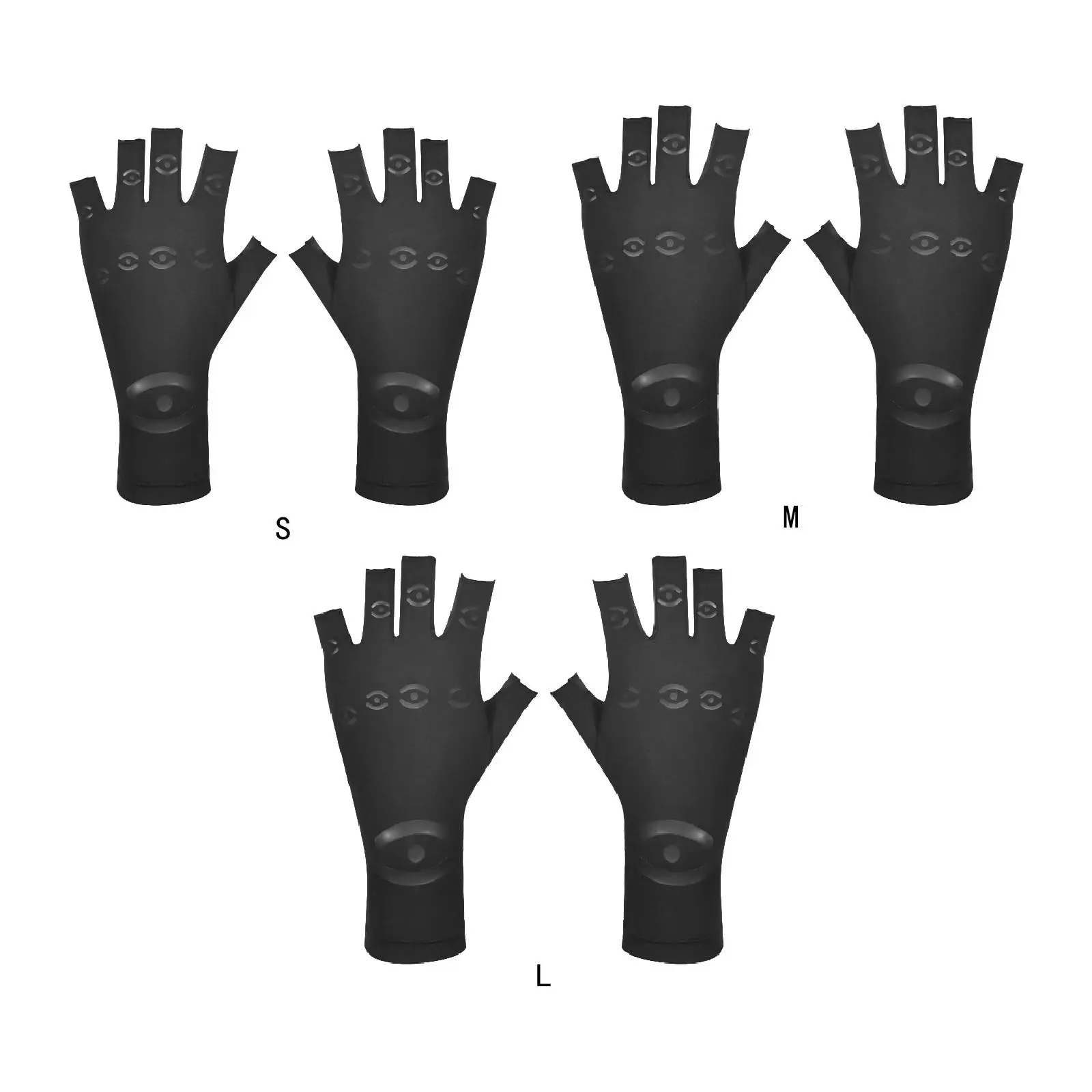 

1 Pair Comfortable Gift Wear Resistant Half Finger Compression Gloves Fingers Wrists Protectors Professional for Office Sports
