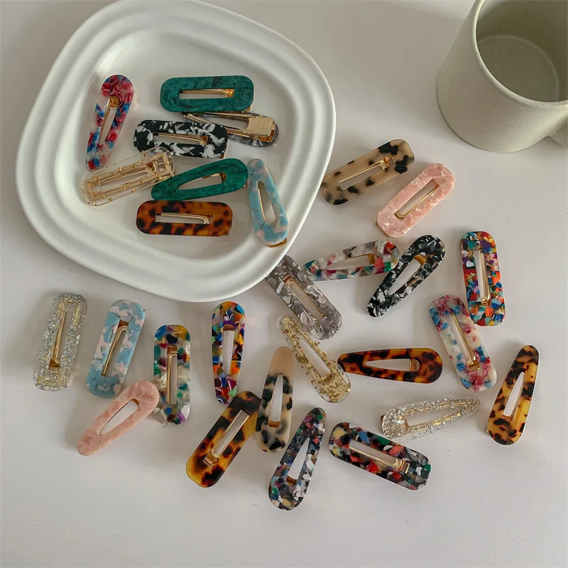 

French Retro Acetate Hair Clips, Instagram Style Duckbill Bangs Clips, Korean Fashion Side Hairpins