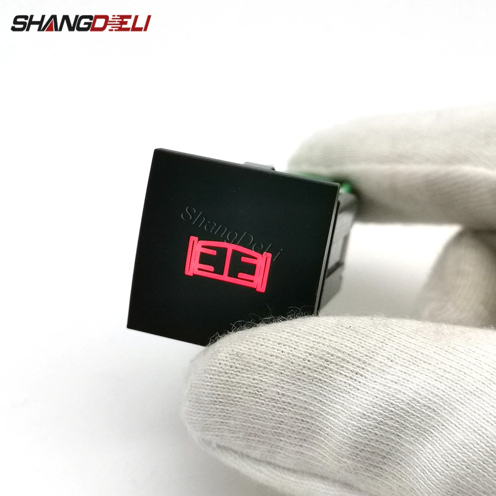

Car Red LED Power On Off Fence Gate Barrier Door Switch Push Button For VW Golf 6 MK6 Jetta 5 MK5 EOS Scirocco Accessories