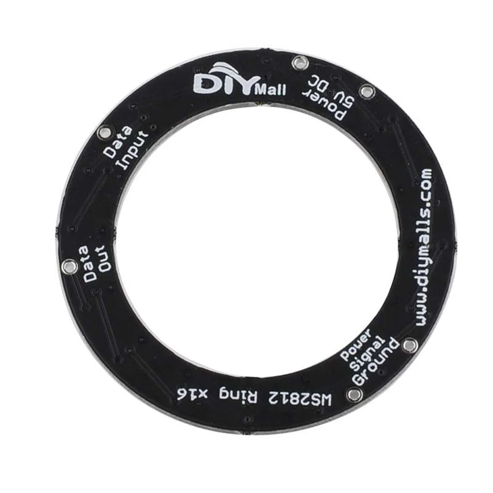 

Светодиодный RGB-кольцо WS2812 7/12/16/24 бит, светодиодная лампа-кольцо 5050 RGB со встроенными драйверами для Arduino DIY Kit