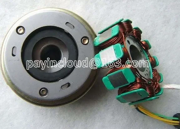 Motorcycle Cg12 Pole 250 Watt Magnetic Motor Generator Stator Coil Assembly 1.1mm Enamelled Wire Winding