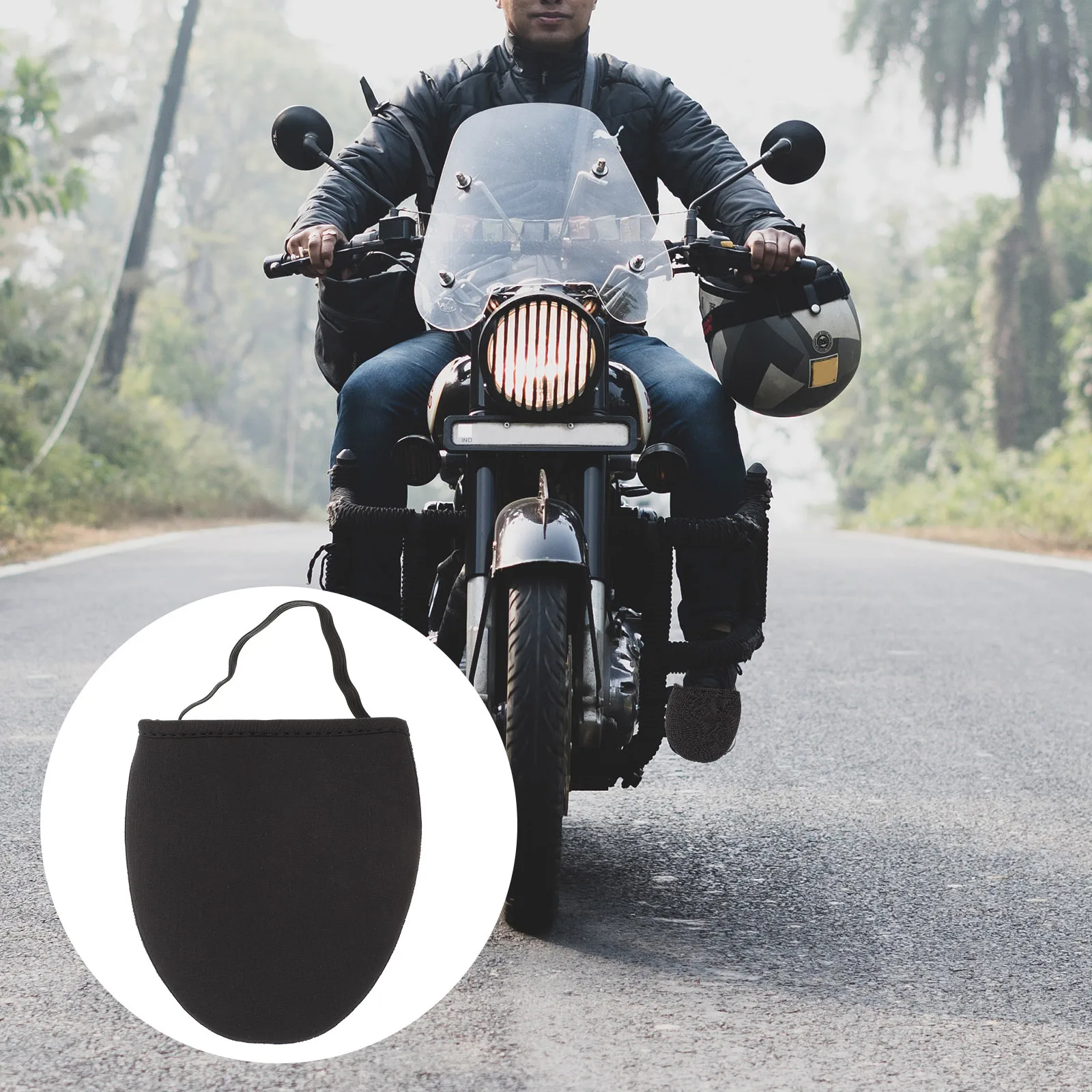 

Motorcycle Gear Shoe Protector Black Cover Polyester Fibre Adjustable Straps Fit Most Boots Shoes Protects from