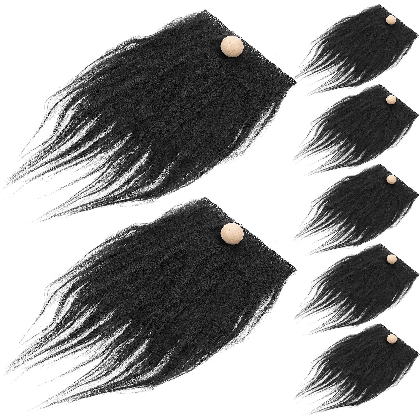 1 Set Artificial Material Pre-Cut Gnome Beard Beards For Crafting Halloween Dolls Making Supplies DIY Fake Wood Dwarf