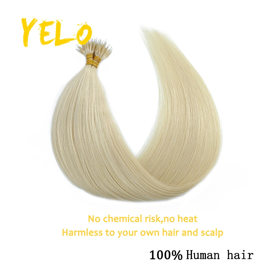 16 Shades Nano Ring 100% Human Hair Extension 50g/Pack Micro Beads Double Drawn Microlink Natural Hair 0.8g/1g/Strand 12-26 Inch