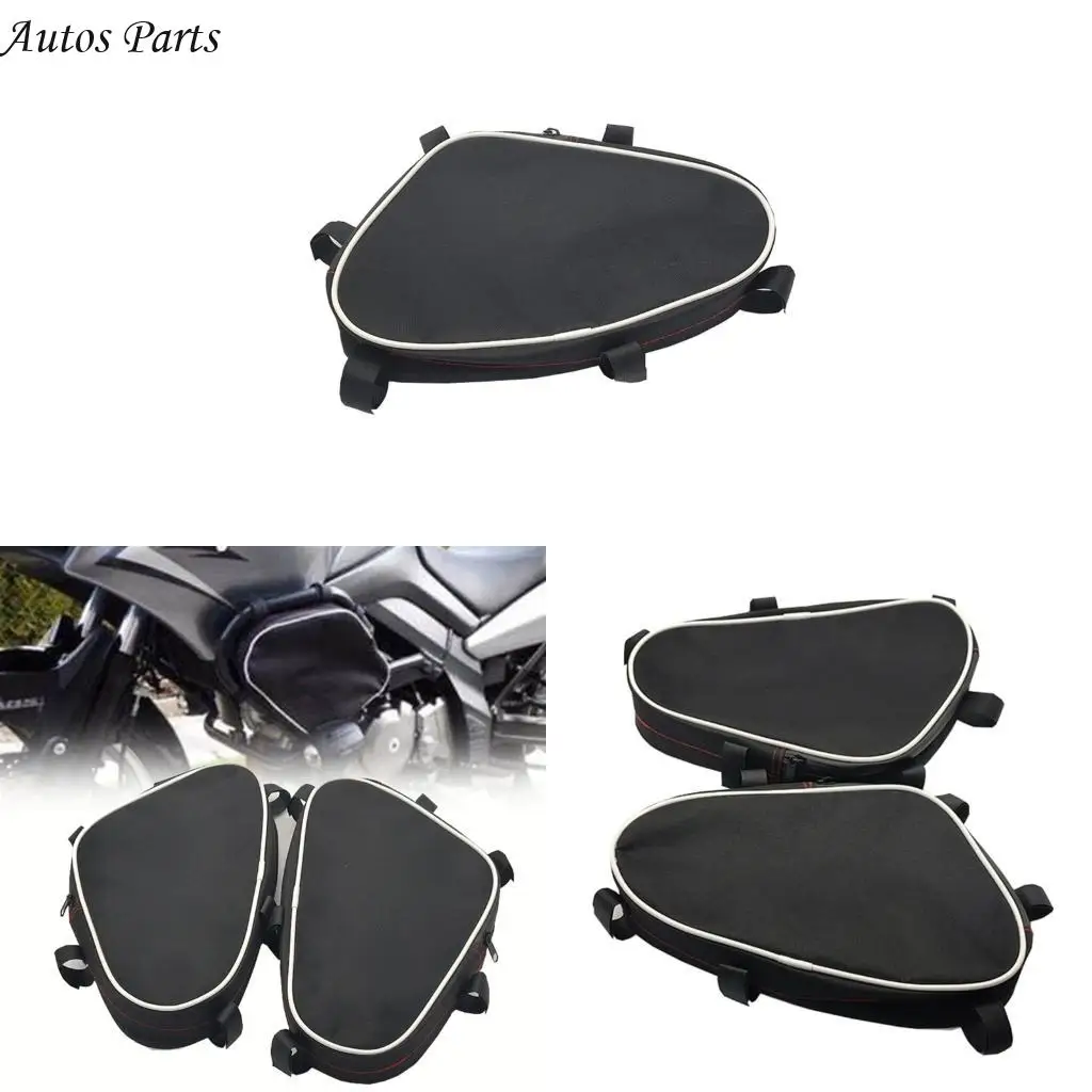

57BA Easy Installation Motorcycle Frame Crash Bars Waterproof Storage Bag for DL1000 Repair Tool Placement Bags Dustproof