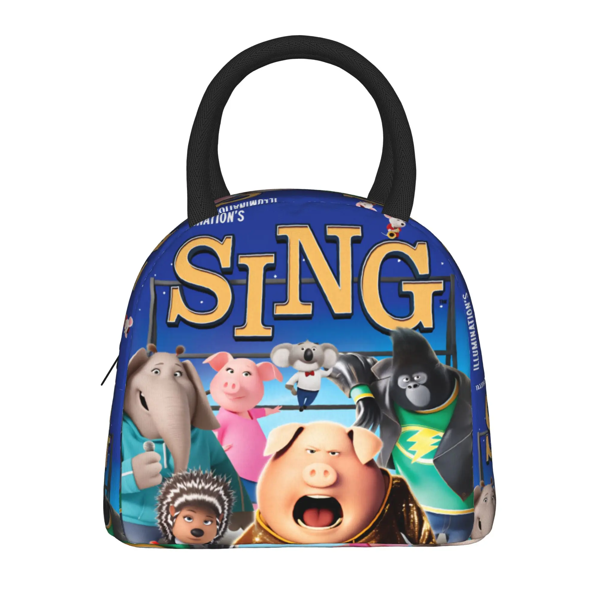 Movie Sing 2 Lunch Bag  School Lunch Box For Adult Funny Print Thermal Tote Handbags Oxford Convenient Cooler Bag