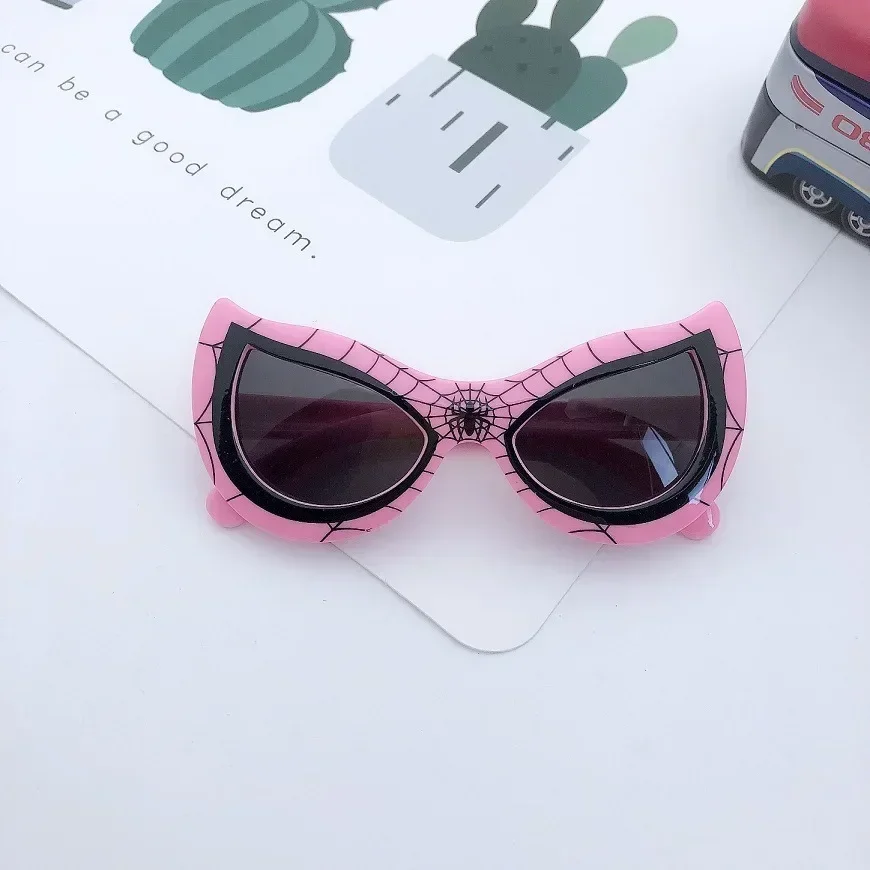 Kids Spider Sunglasses Boy Girl Cat Eye Flexible Sun Glasses UV400 Anti UVA UVB Sunshades Outdoor Goggles